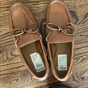 Ralph Lauren Tan Leather Slip-On Loafers